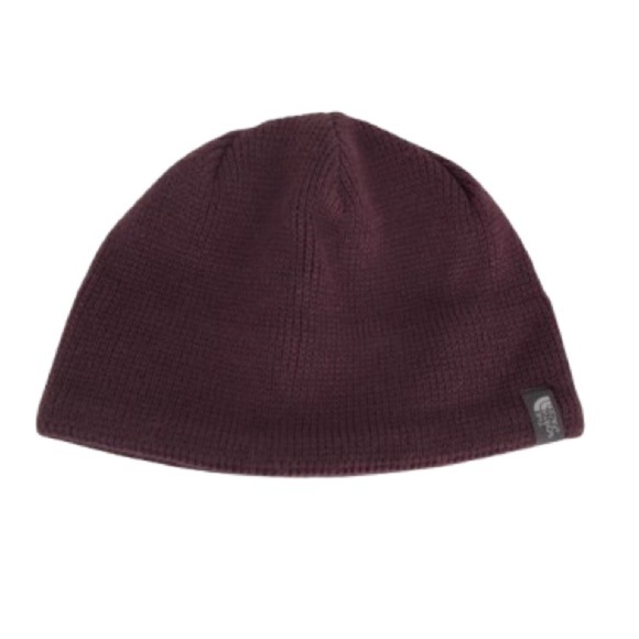 The North Face Purple Knit Winter Beanie Hat Cap Women’s One Size Fleece Trim - Picture 1 of 11